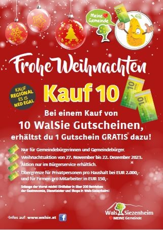 Walsie-Gutschein Weihnachtsaktion 2023